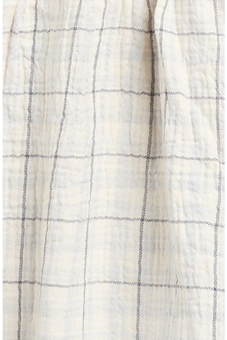 Alina Plaid Ruffle Organic Cotton Dress with Bloomers, Alternate, color, BLUE