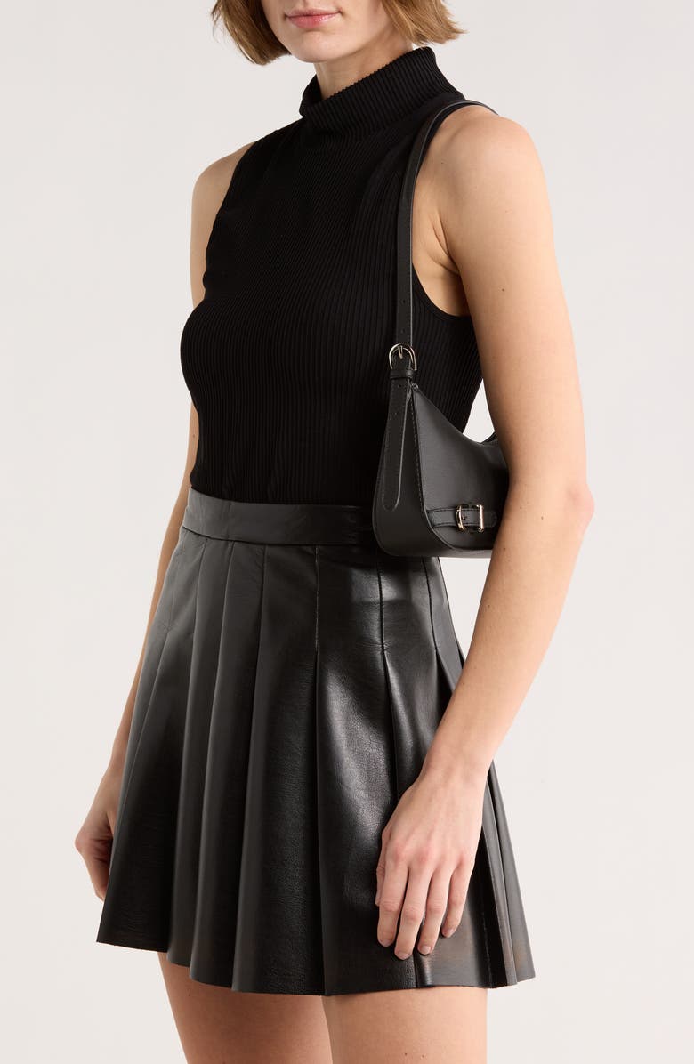 Madden Girl Faux Leather Shoulder Bag, Alternate, color, Black