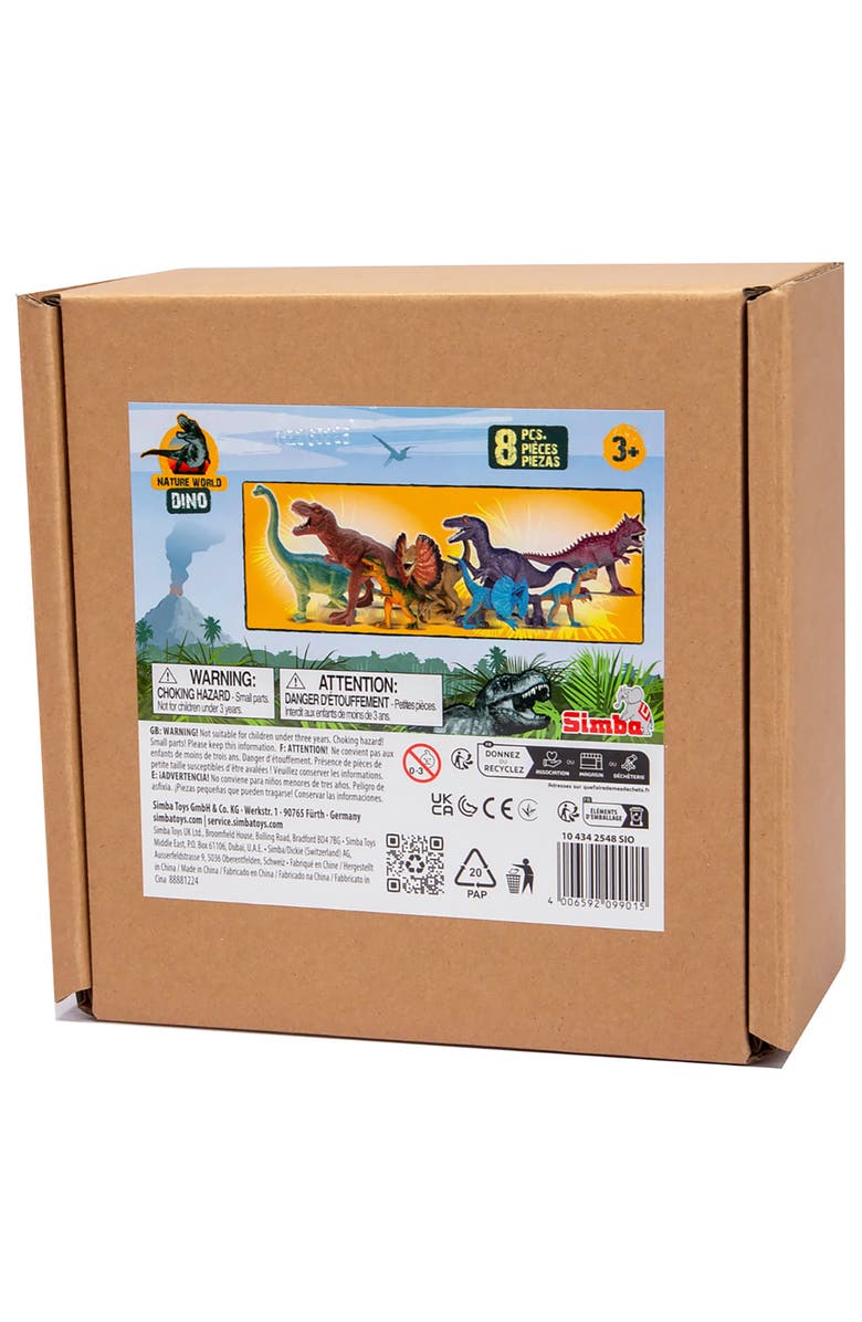 Simba Big Dino Set 8 Dinosaur Figures Realistic Prehistoric Toys Kids 3+, Alternate, color, Multicolored