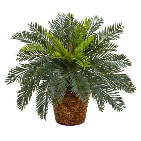 15-in Cycas Artificial Plant in Basket