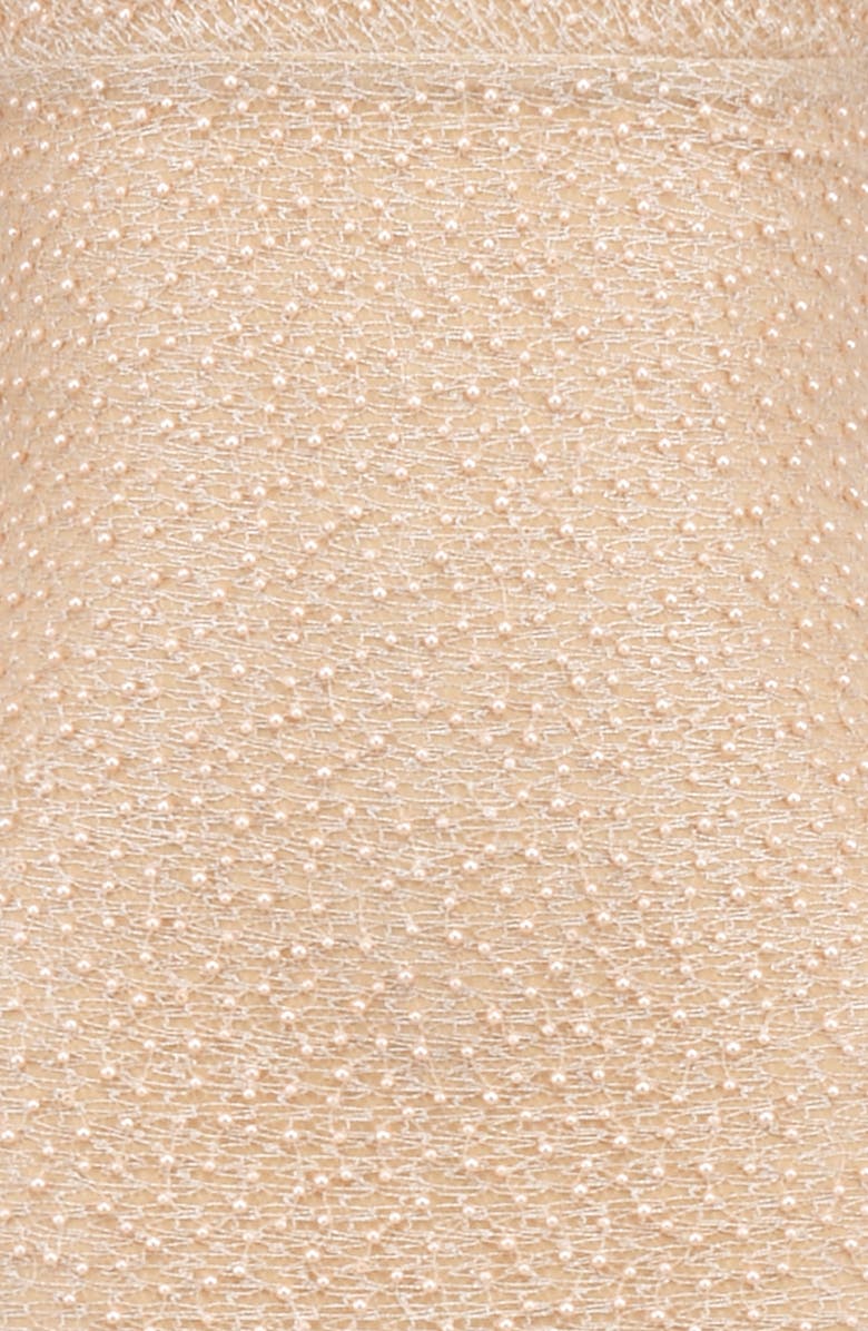 HOUSE OF CB Calla Beaded Mesh Overlay Gown, Alternate, color, Bleached Sand