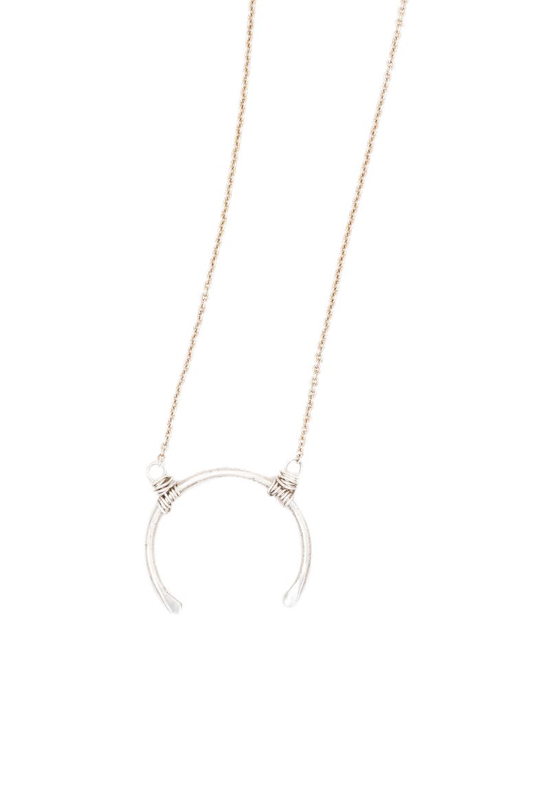 Mini Blessed Pendant Necklace, Main, color, SILVER