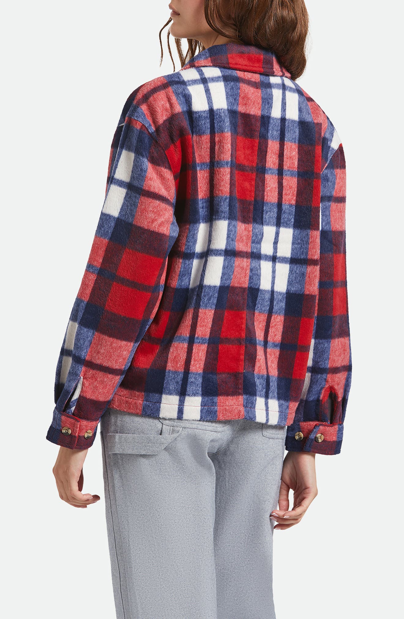Bowery Plaid Flannel Button-Up Shirt - image 5