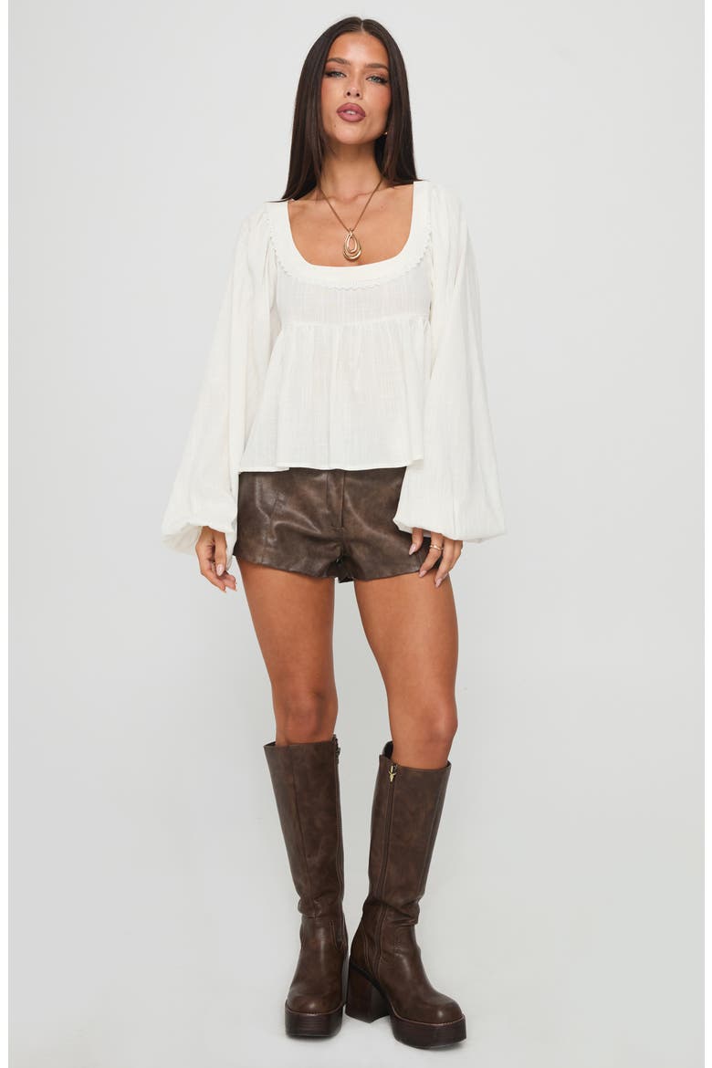 Benjie Long Sleeve Top, Alternate, color, WHITE