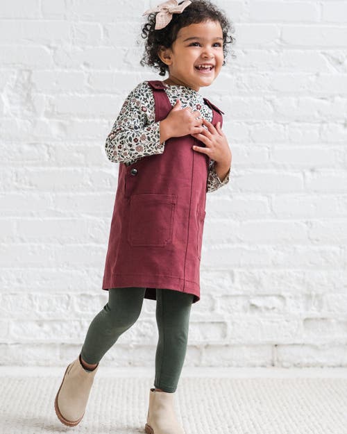 Kendi Alma Twill Jumper Dress In Red