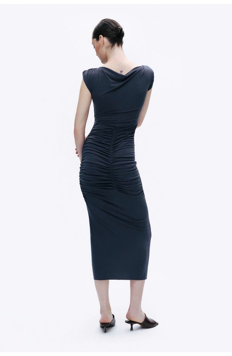 Nocturne Draped Pleated Maxi Dress, Alternate, color, 