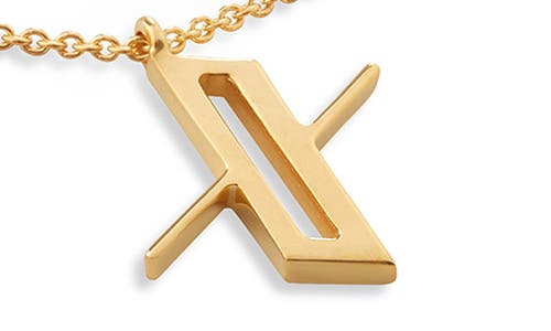 Monica Vinader Initial Pendant Necklace In Gold