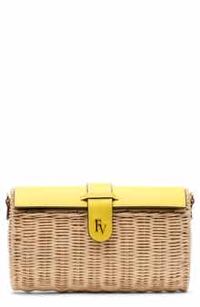 Frances Valentine Betsy Wicker Basket Crossbody Bag