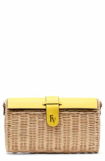 Frances Valentine Betsy Wicker Basket Crossbody Bag