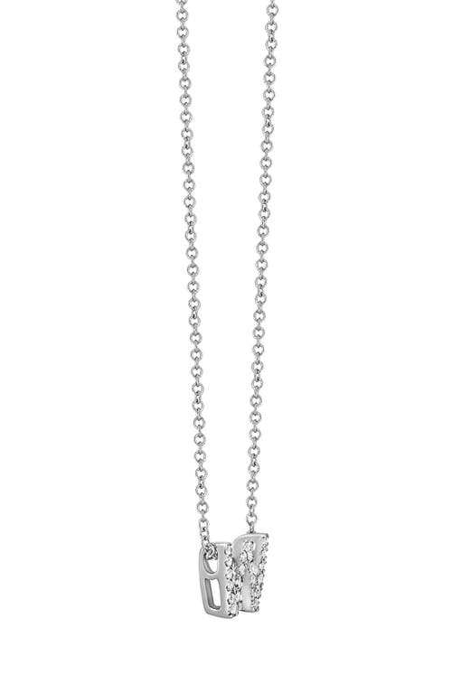 Bony Levy Diamond Pavé Initial Pendant Necklace In 18k White Gold - W