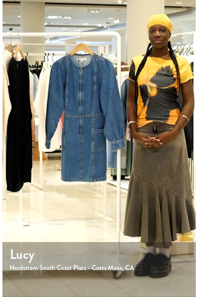 Highgate Long Sleeve Denim Minidress video