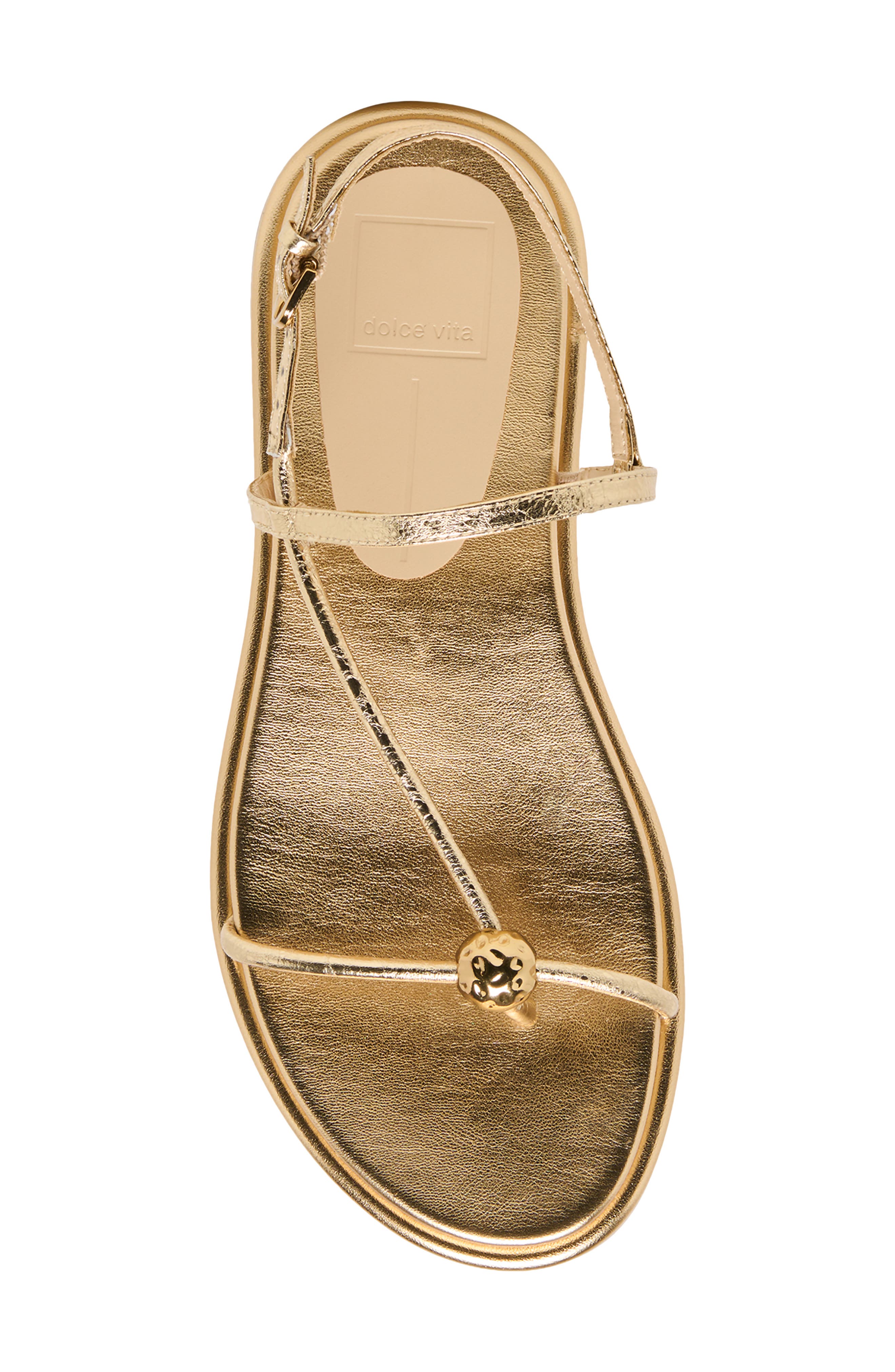 Deane Strappy Sandal, Alternate, color, GOLD DISTRESSED LEATHER