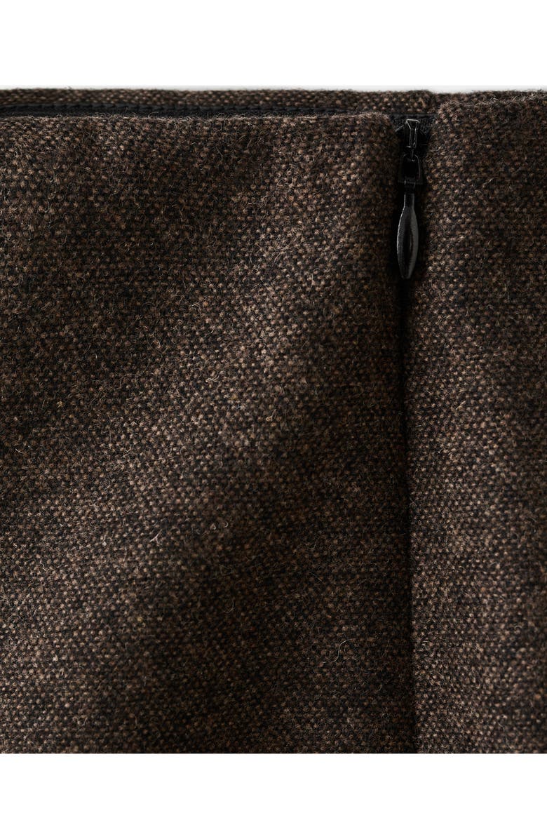 MANGO Straight Leg Wool Blend Pants, Alternate, color, Brown