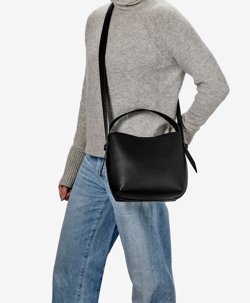 Gigi New York Selena Leather Bucket Bag In Black