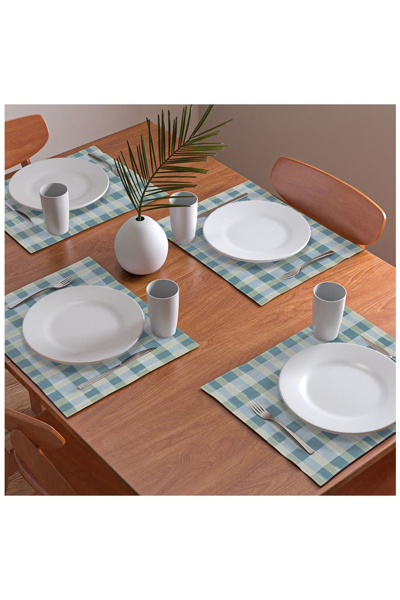 Marta Barragan Camarasa Country Plaid Placemat, Alternate, color, BLUE