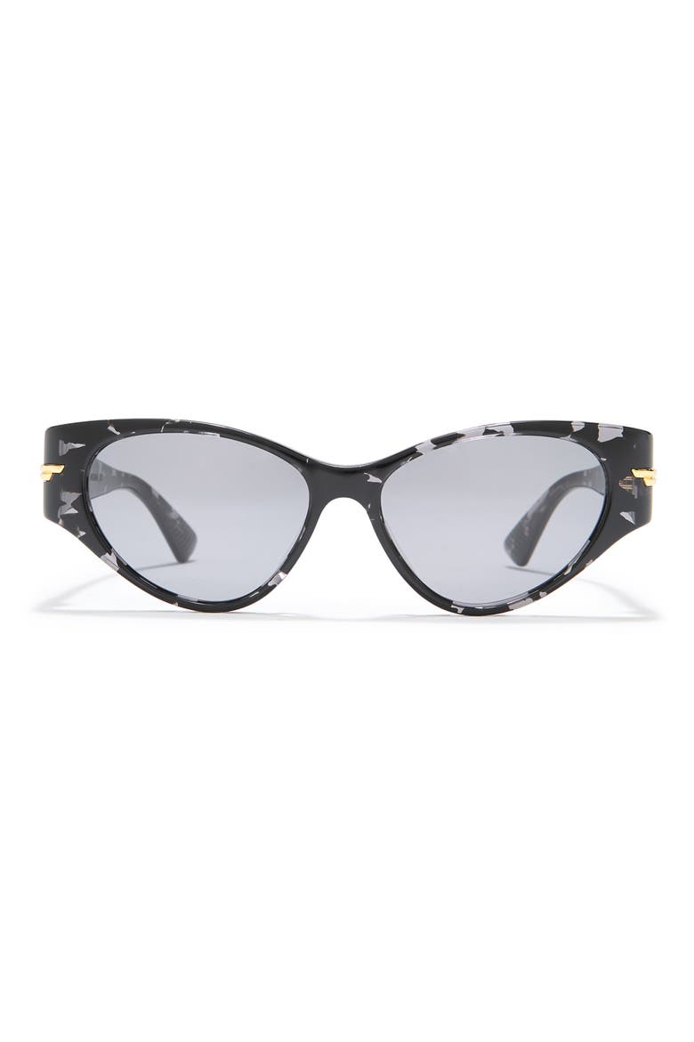 55mm Cat Eye Sunglasses, Main, color, BLACK GREY
