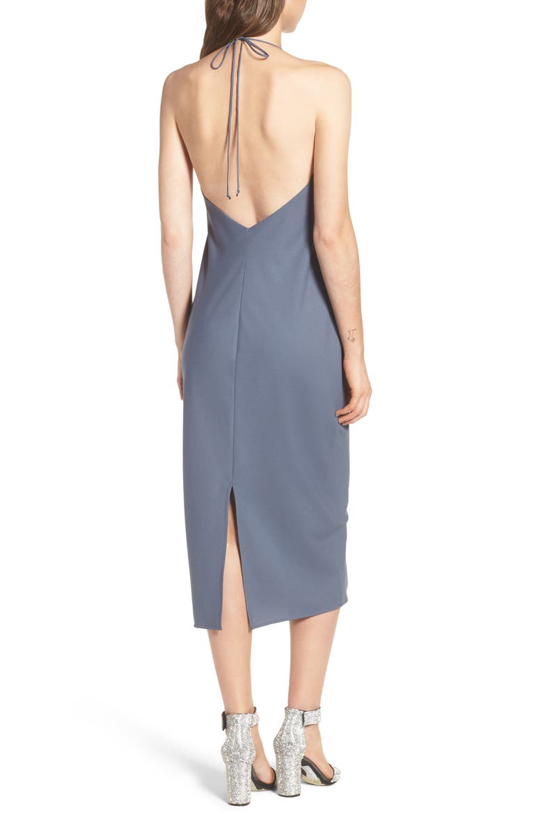 Cowl Neck Midi Dress, Alternate, color, GREY GRISAILLE