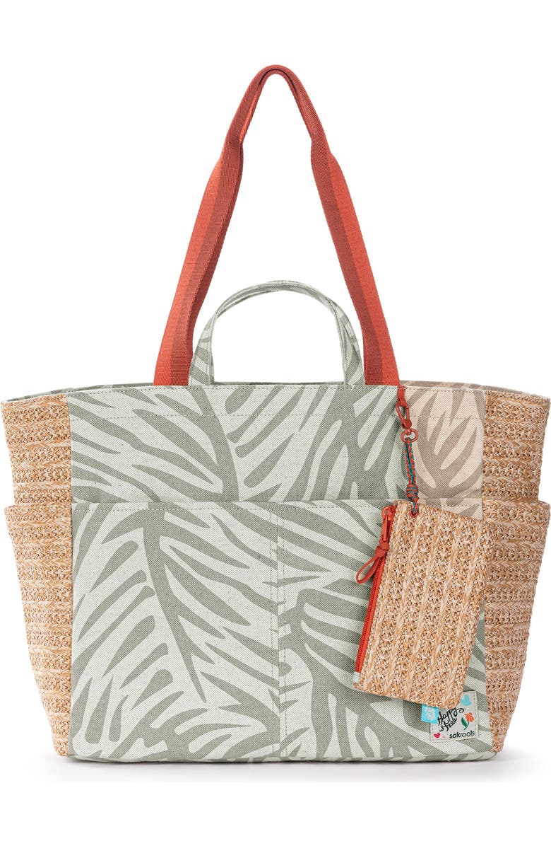 The Sak Cassia Beach Tote, Main, color, Natural Leaf