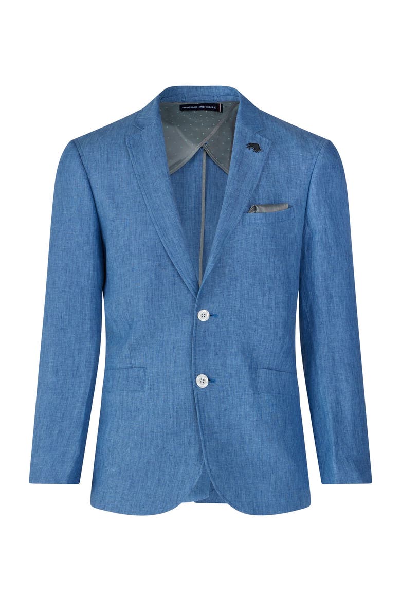 Raging Bull Linen Blazer, Alternate, color, Mid Blue