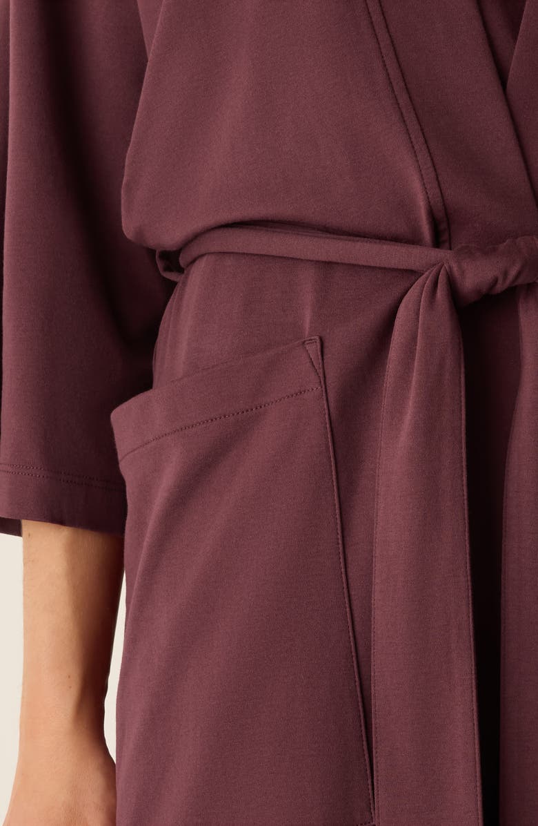 Eileen Fisher Boxy Organic Cotton Robe, Alternate, color, Wine