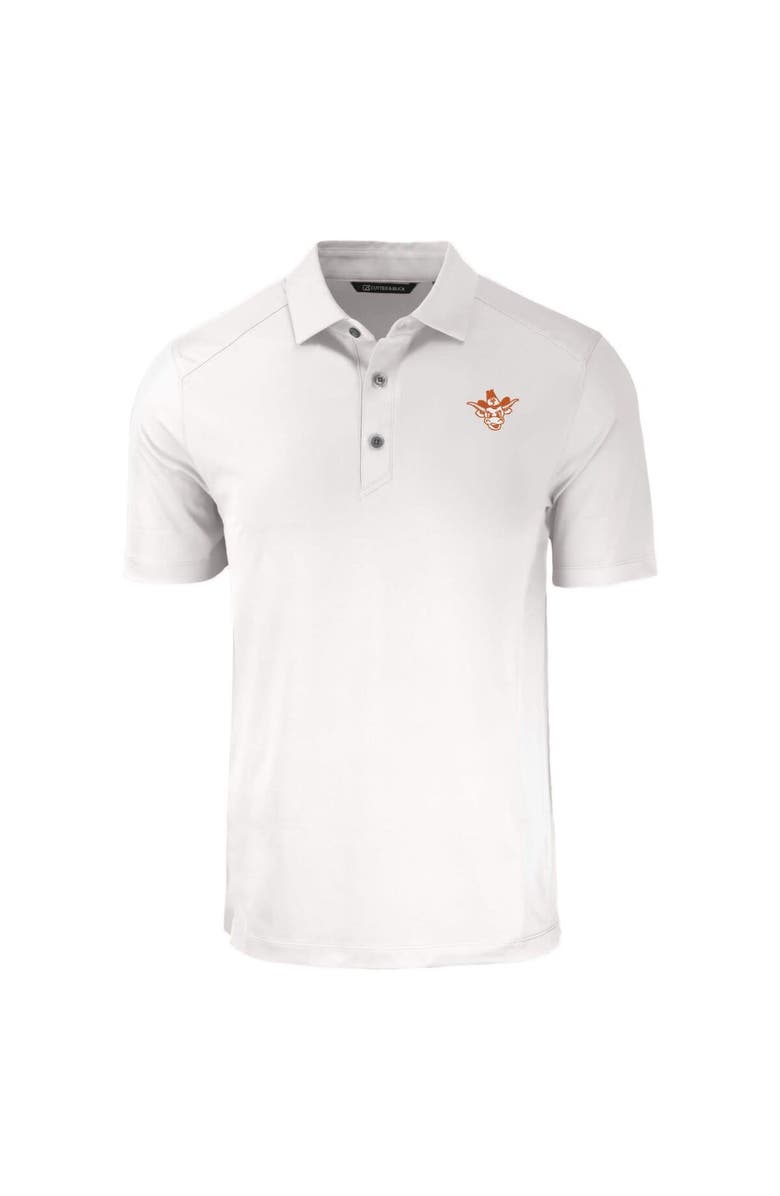 Cutter & Buck Men's Cutter & Buck  White Texas Longhorns Vault Forge Eco Stretch Recycled Polo, Alternate, color, 