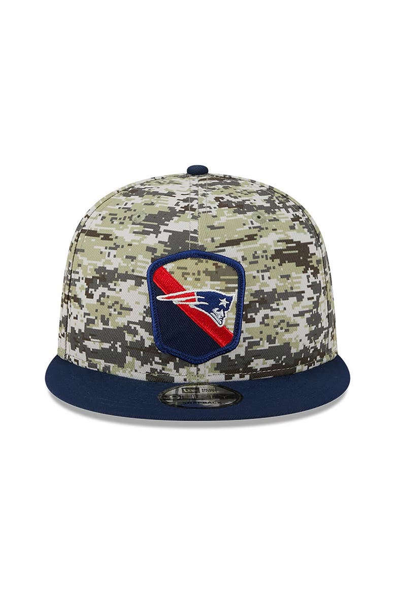 New Era Men's New Era  Camo/Navy New England Patriots 2023 Salute To Service 9FIFTY Snapback Hat, Alternate, color, 