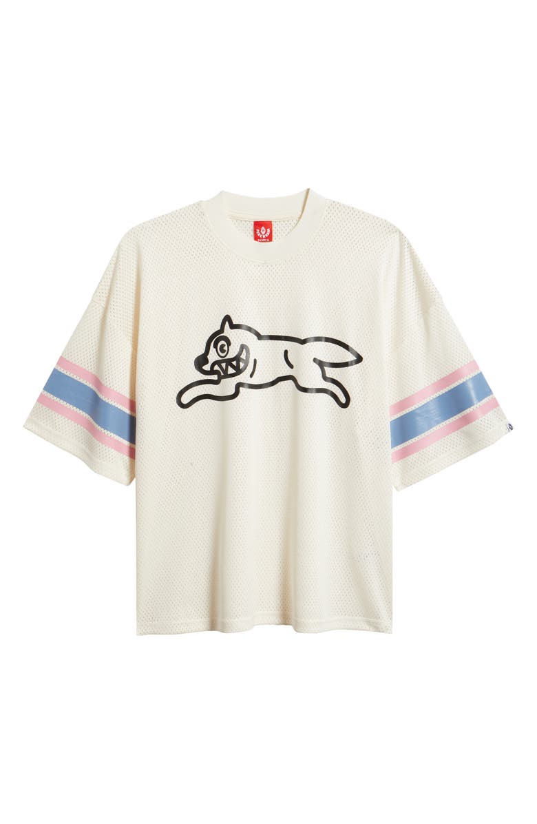 ICECREAM Hike Oversize Running Dog Mesh Graphic T-Shirt, Alternate, color, Antique White