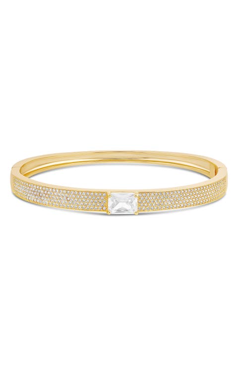 Pavé Center Stone Bangle