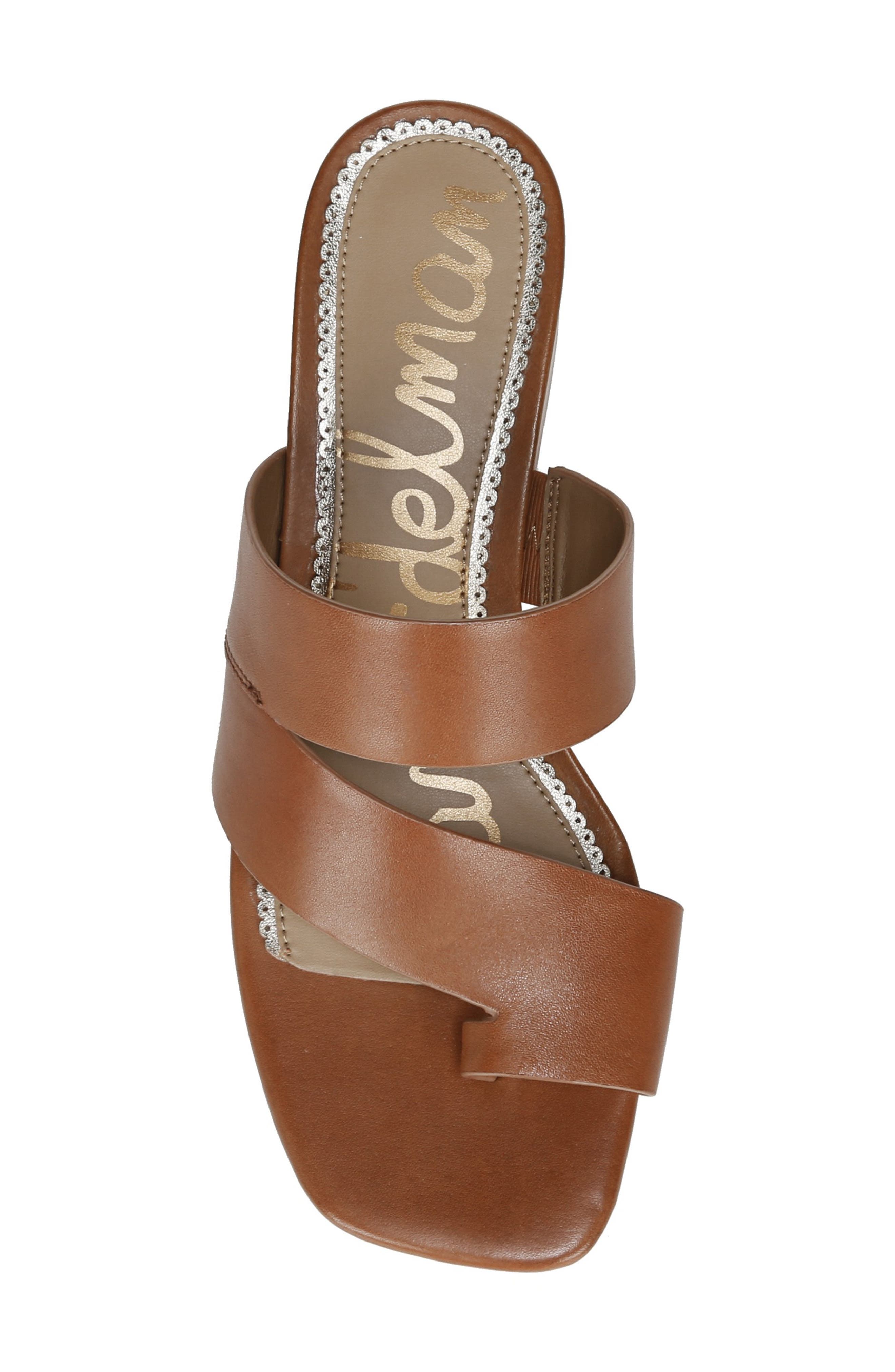 Prague Slide Sandal, Alternate, color, GINGER BROWN LEATHER