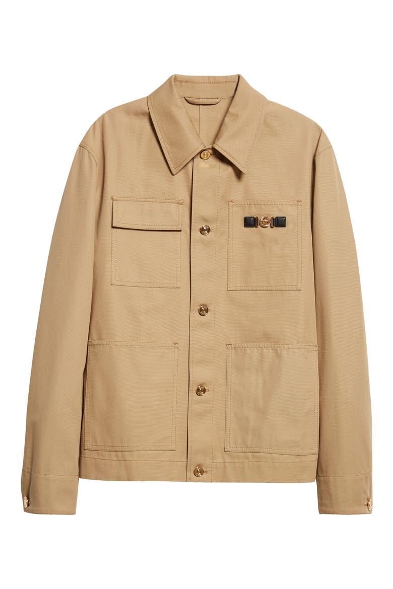 Medusa Cotton Canvas Chore Jacket, Alternate, color, DARK SAND