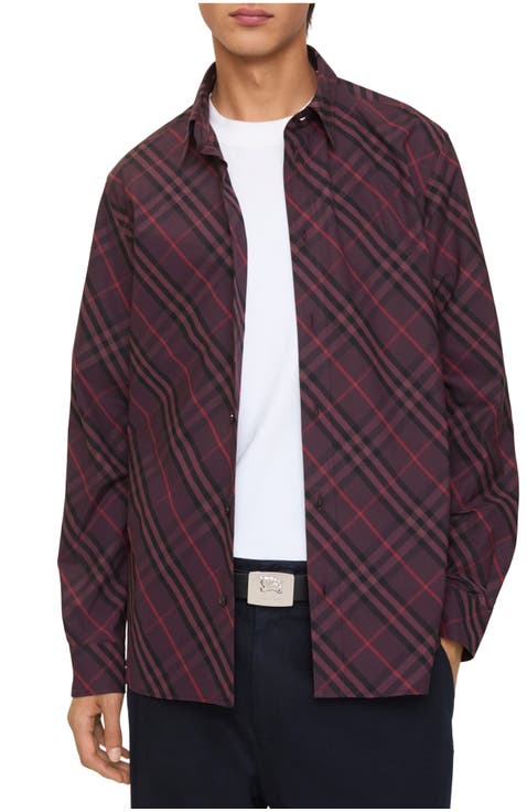 Relaxed Fit Check Cotton Shirt