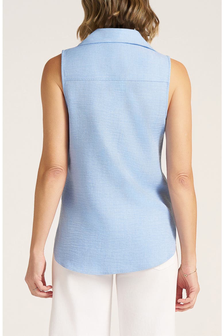 Euclid Sleeveless Button-Up Shirt, Alternate, color, CHAMBRAY