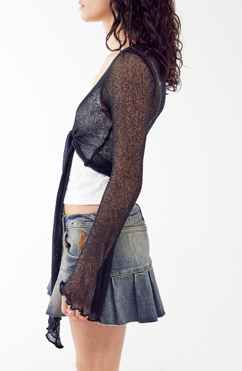 BDG Urban Outfitters Sheer Tie Front Cardigan, Alternate, color,