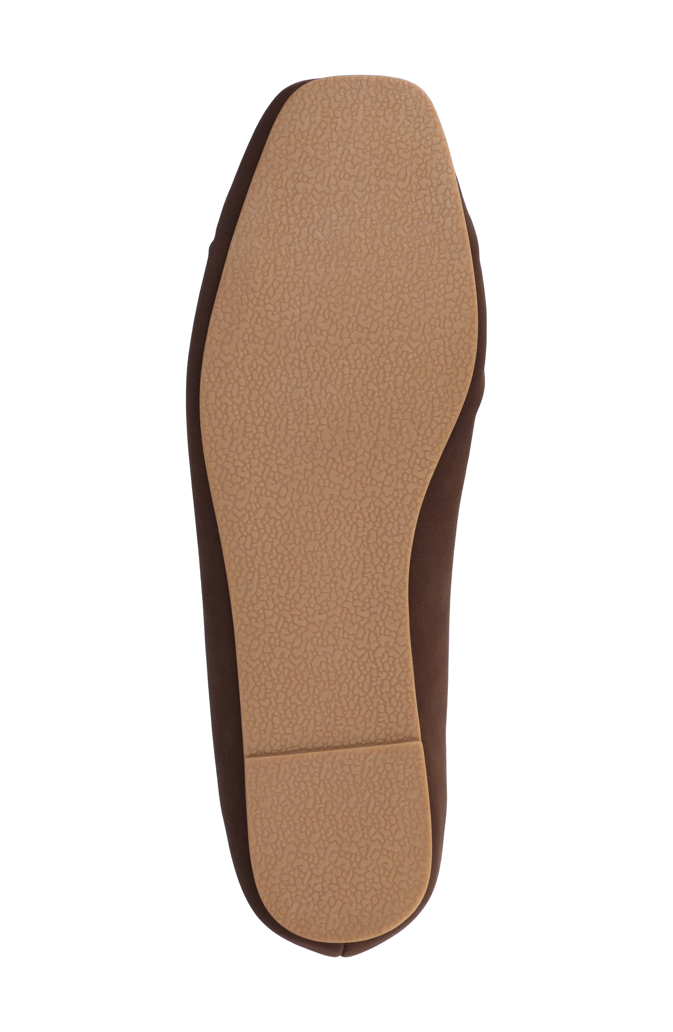 Journee Collection Callee Keyhole Square Toe Flat, Alternate, color, Chocolate