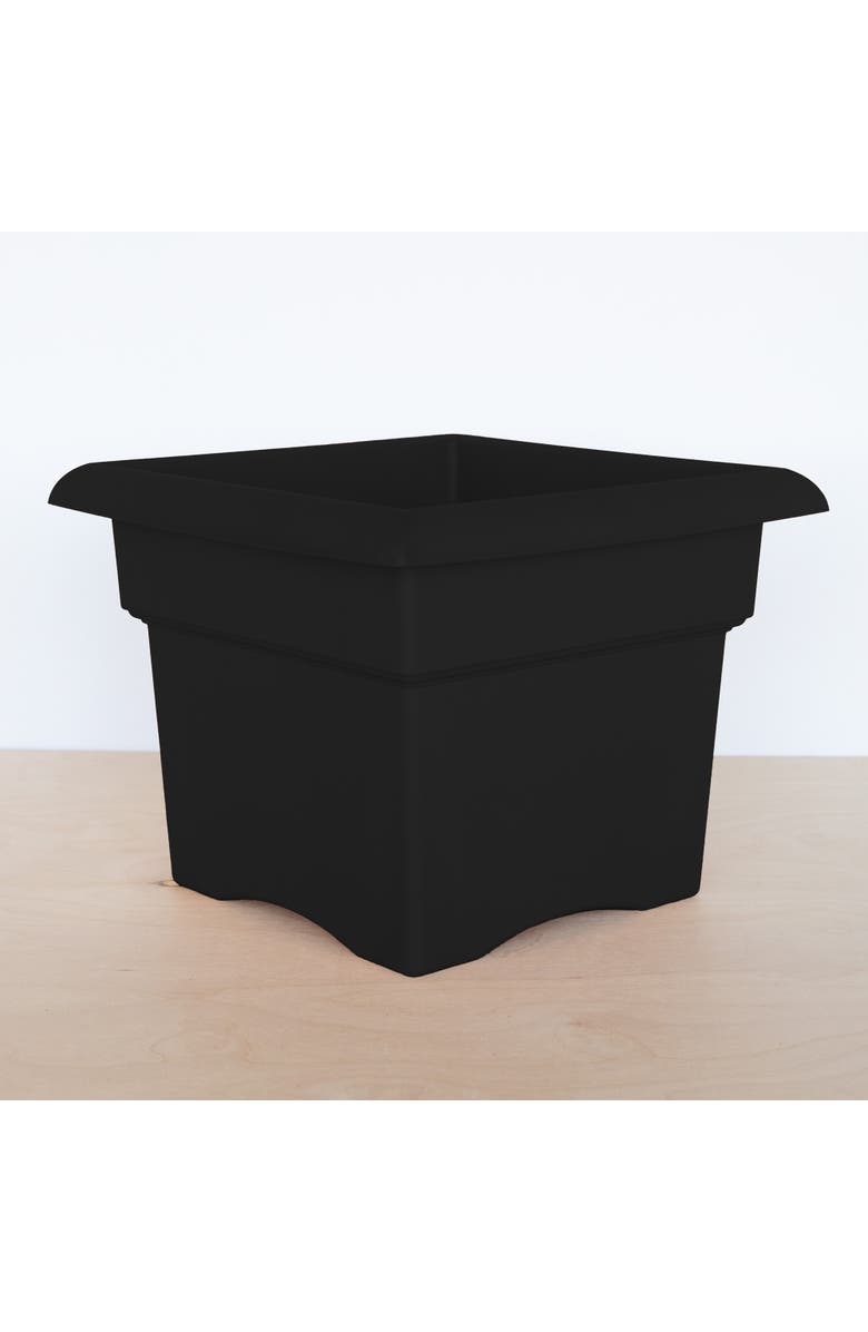 Bloem Veranda Deck Box Planter Square 18 Inch Black, Alternate, color, Black