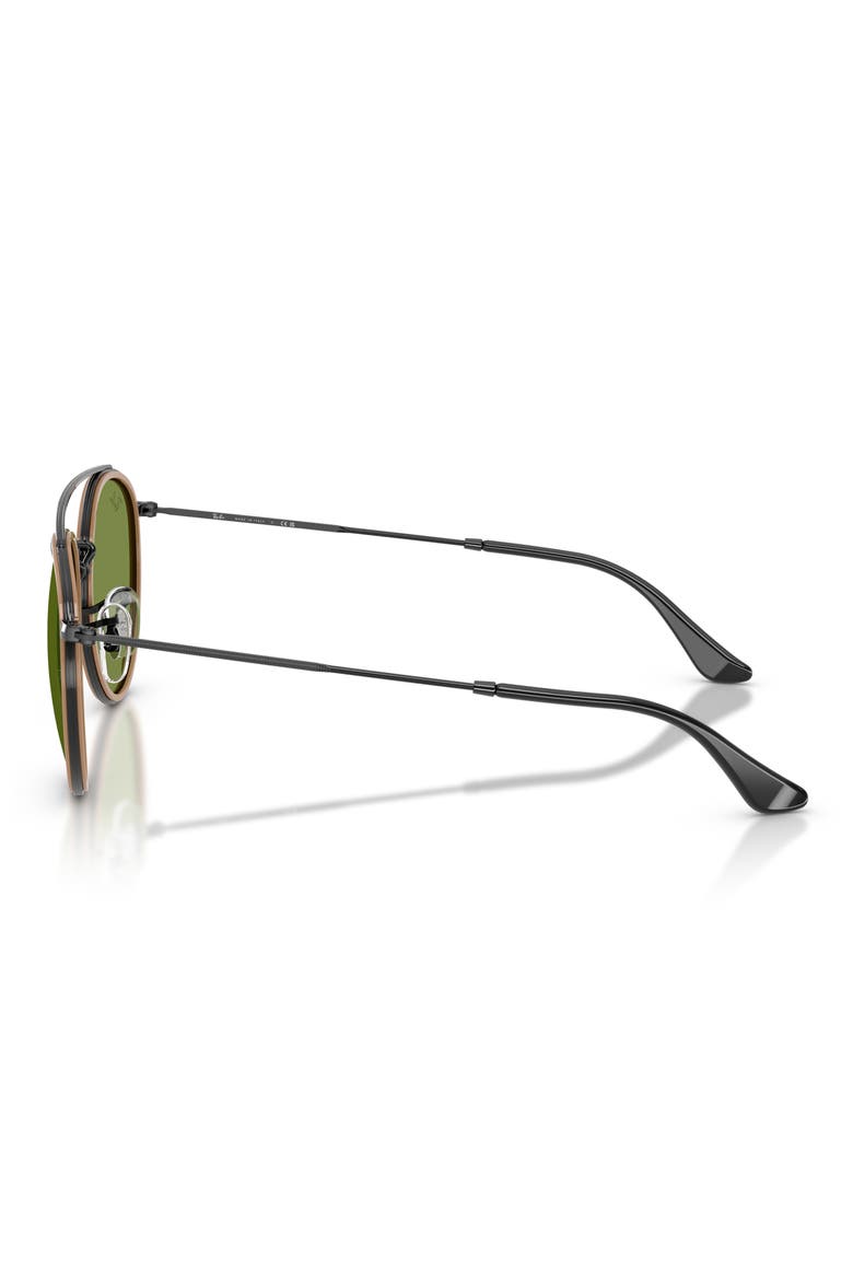 51mm Aviator Sunglasses, Alternate, color, BLACK / GREEN