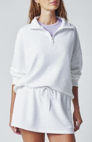 Florence by Mills Cozy Crush Half-Zip Cotton Blend Sweatshirt
