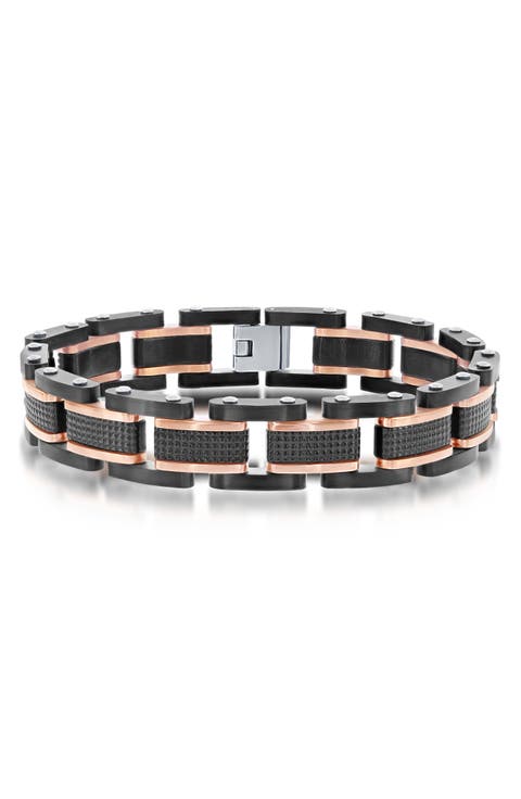 Men's Textured Link Bracelet
