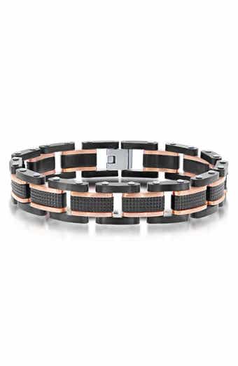 Men's Textured Link Bracelet