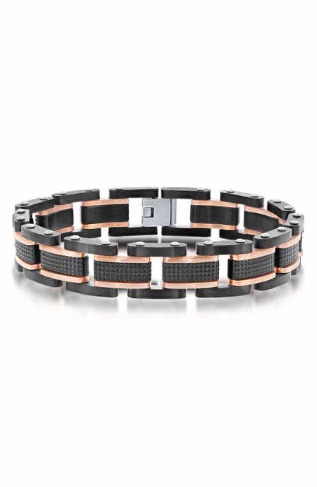 Men's Textured Link Bracelet