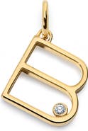 Monica Vinader Lab Grown Diamond Initial Pendant