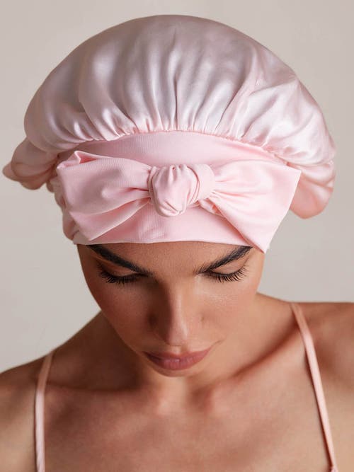 Silksilky Pure Silk Bowknot Tie Bonnet