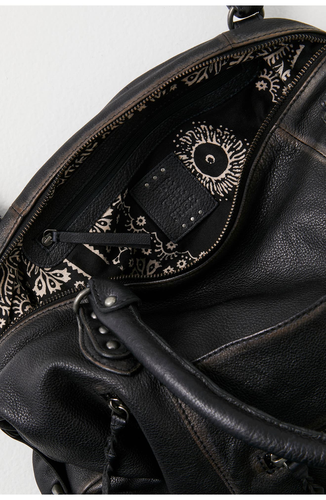 Free People We The Free Emerson Lambskin Leather Tote, Alternate, color, 