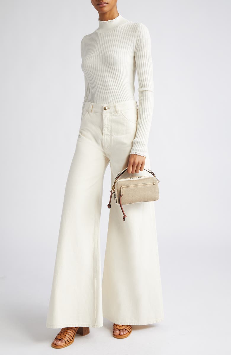 Chloé Woody Linen Canvas Belt Bag, Alternate, color,