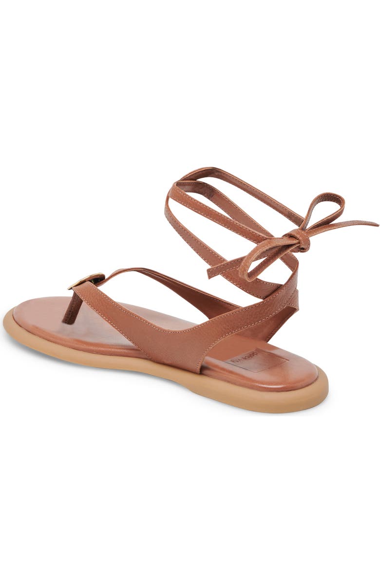Dolce Vita Judy Ankle Wrap Sandal, Alternate, color, Cognac Leather