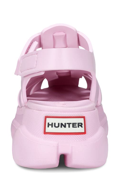 Hunter Belah Lug Sole Fisherman Sandal In Light Pink