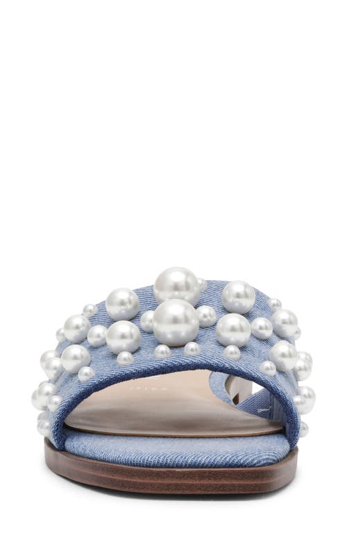 ANNE KLEIN ANNE KLEIN EUGENIE FAUX PEARL SLIDE SANDAL