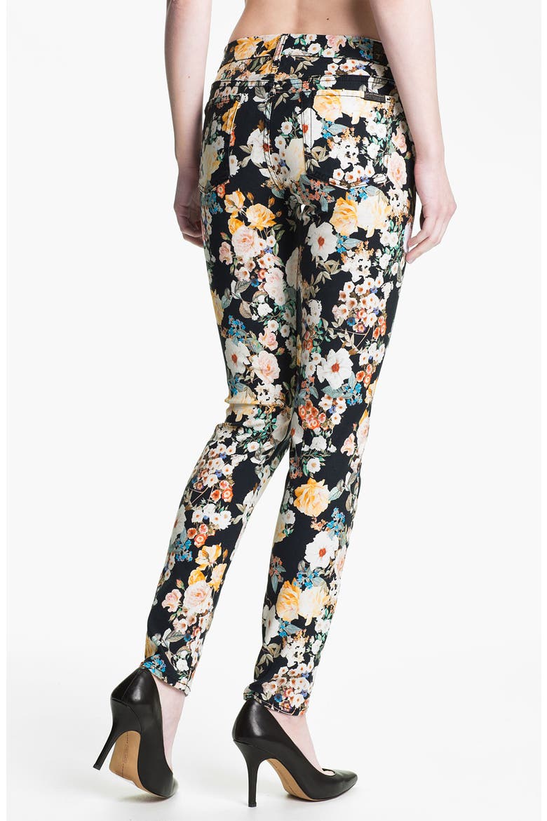 7 For All Mankind® 'The Skinny' Print Jeans, Alternate, color, MIDNIGHT FLORAL