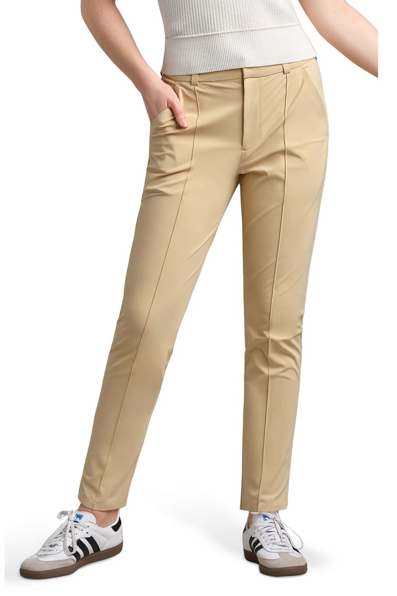 Birdie Slim Ankle Trousers, Main, color, PEBBLE TAN