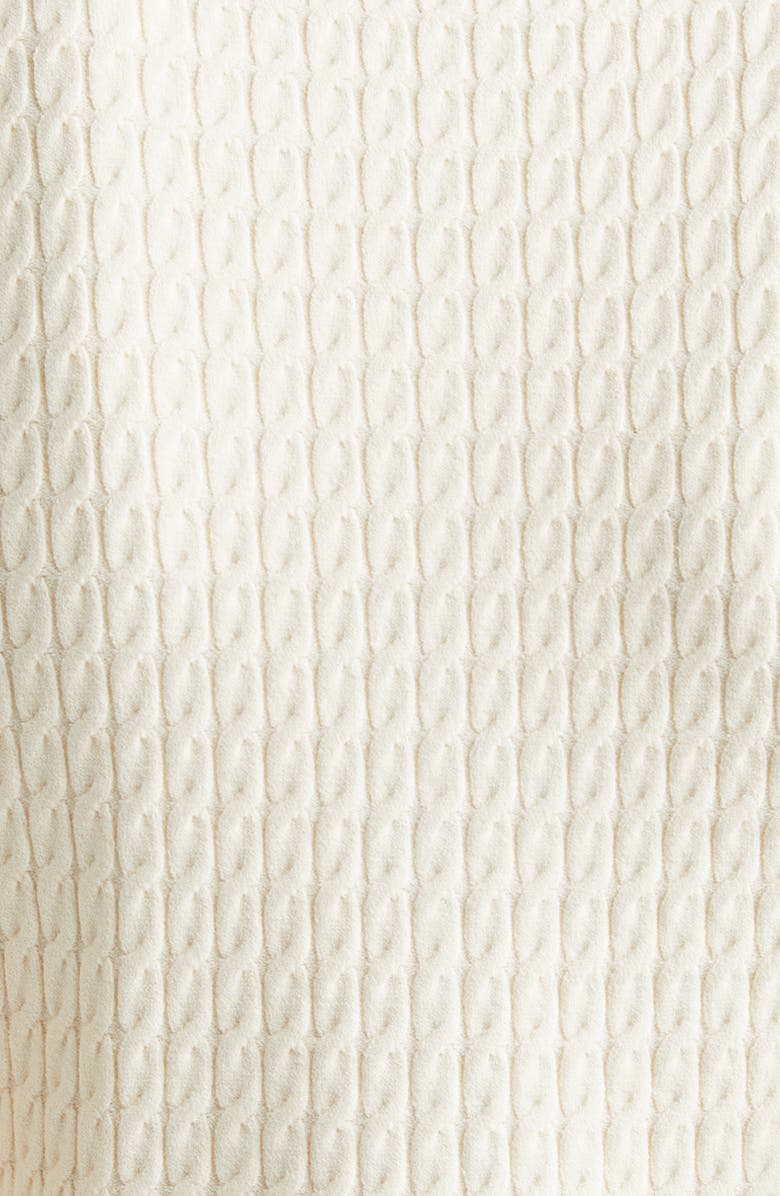 Jason Wu Collection Cable Stitch Peplum Cardigan, Alternate, color, Plaster